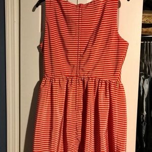 Orange and white striped dress